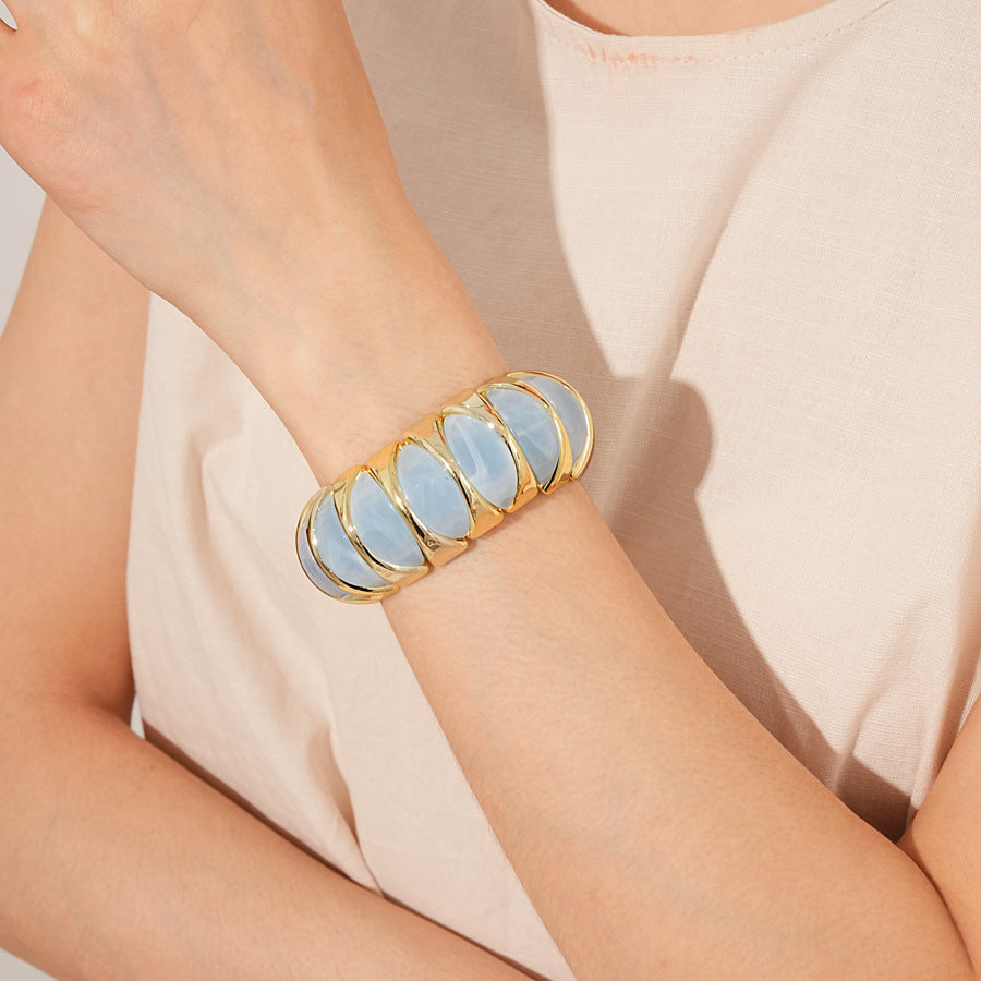 Gilded Capsule Resin Bangle