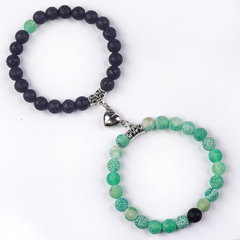 Bonded Hearts Duo · Couple Beaded Bracelets