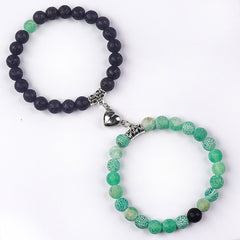Bonded Hearts Duo · Couple Beaded Bracelets