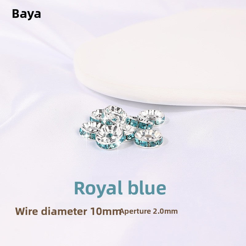 925 Silver Running Rings & Rhinestone Rondelle Spacers