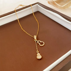 Versatile Minimalist Titanium Steel Pearl Pendant Necklace