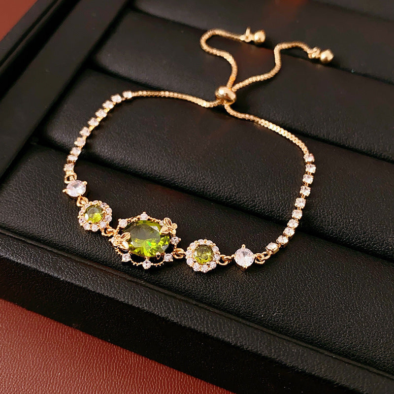 Crystal Bloom Bracelet Series – multiple floral variations displayed