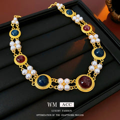 Medieval Luxe Statement Necklace – Vintage Geometric Series