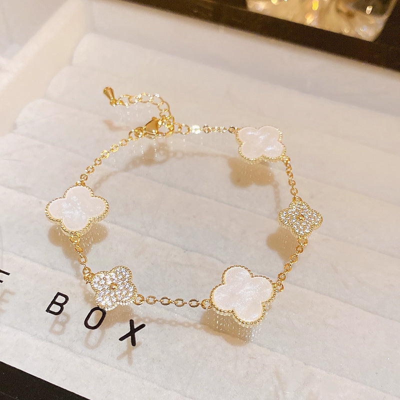 Crystal Bloom Bracelet Series – multiple floral variations displayed