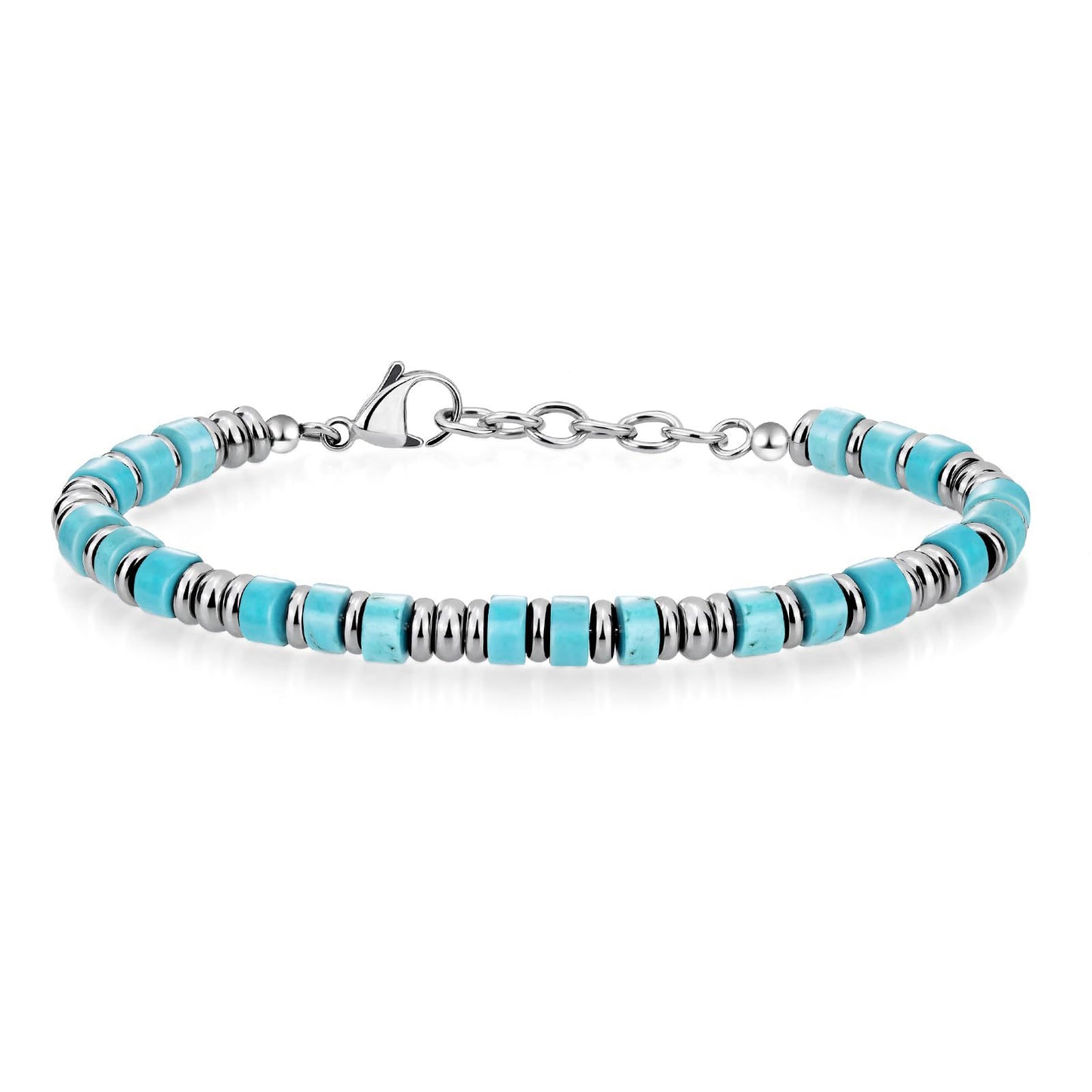 Boho Drift · Natural Stone Disc Chain Bracelets