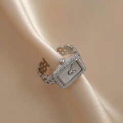 Baroque Pearl Tulip Open Ring – Korean Sweet Chic Series