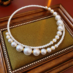 Irregular Cross Pearl Choker – French Light Luxury Fashion Necklace for Women