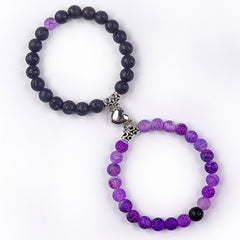 Bonded Hearts Duo · Couple Beaded Bracelets