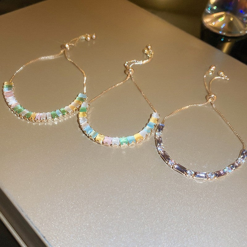 Zircon Adjustable Bracelet Series – multiple variations displayed