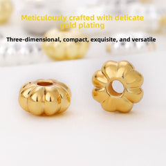 Fluted Bloom spacer bead, 7.5mm diameter, 2mm hole, petal-ridge profile