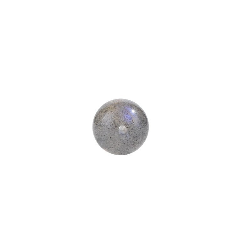 Gray moonstone round beads showing blue adularescence, polished, assorted 4/6/8/9 mm — Frostlit Moon.