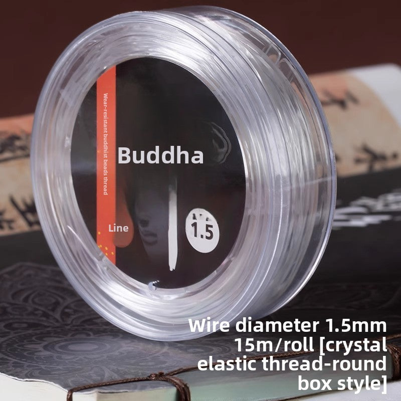Crystal Elastic Beading Cord – Clear Stretch Jewelry String (0.5–1.5 mm, 5–120 m)