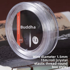 Crystal Elastic Beading Cord – Clear Stretch Jewelry String (0.5–1.5 mm, 5–120 m)