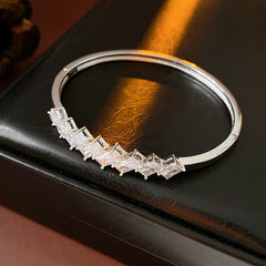 Vintage Geometric Zircon Bracelet Series – Minimalist Chic Elegance