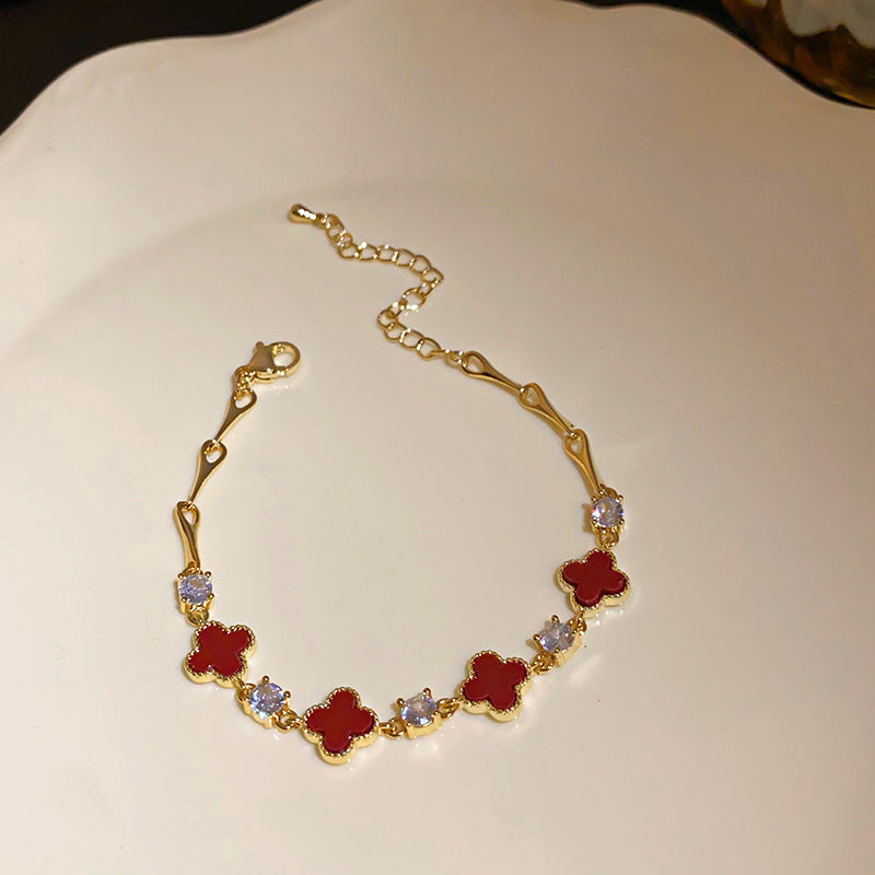 Crystal Bloom Bracelet Series – multiple floral variations displayed