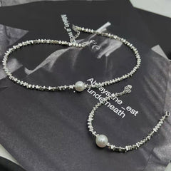 Artificial Silver Fragment Pearl Choker