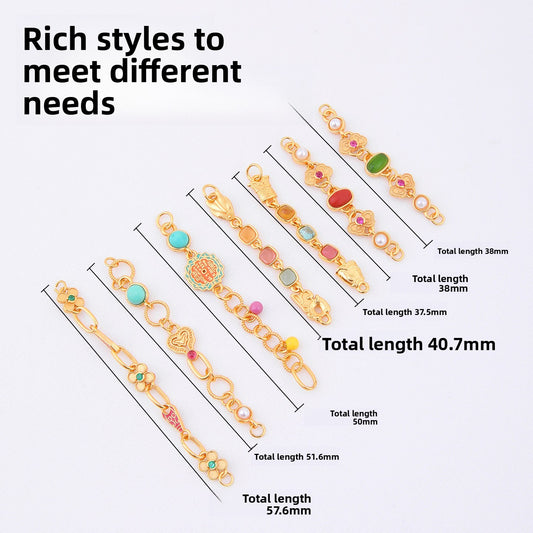 GemLink Half-Chains · 925 Silver (Gold-Plated)