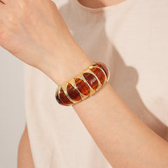 Gilded Capsule Resin Bangle