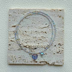 Luxury jewelry by Glazenya featuring heart charm design