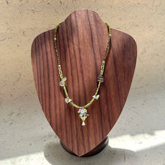 Glazenya gift box with velvet pouch – Meadow Posy Charm Necklace