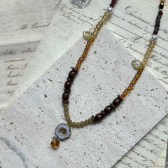 Amber Daisy Necklace