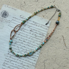 Sage Loop Blossom Necklace