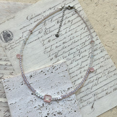 Collar de cristal ruborizado 