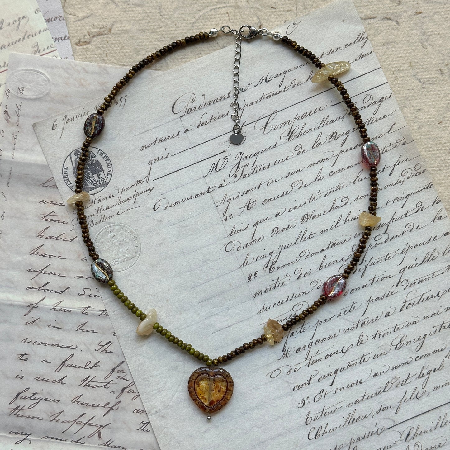 Collar de corazón Aurora 