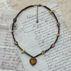 Collar de corazón Aurora 