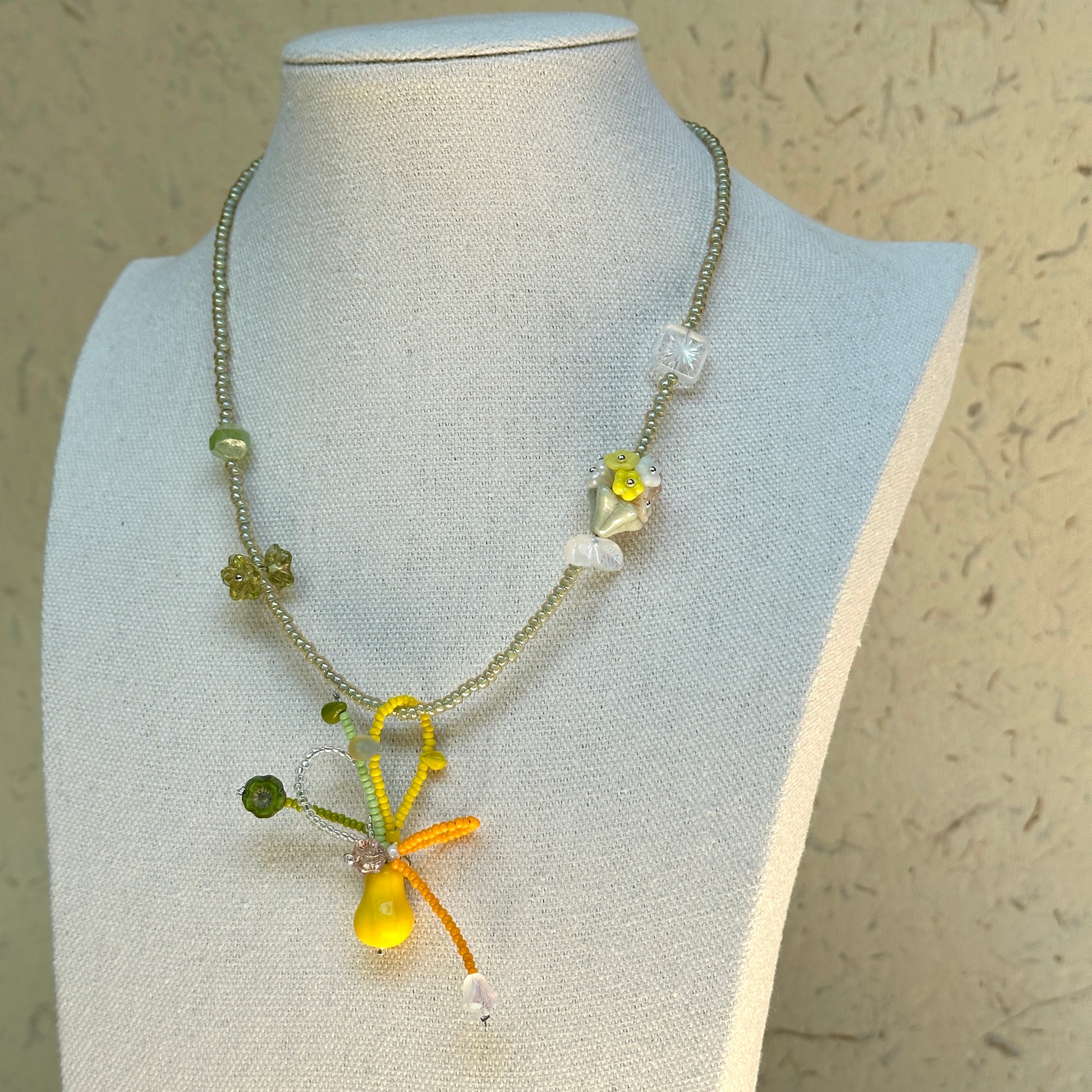 Gift box and velvet pouch packaging – Golden Pear Bloom Necklace