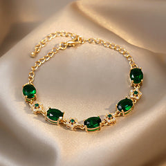 Crystal Bloom Bracelet Series – multiple floral variations displayed