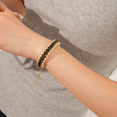braided pearl crystal bracelet