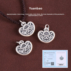 Relic Gleam 999 silver pendant, oxidized vintage finish