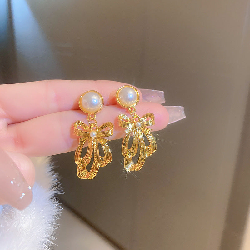 Vintage Pearl Stud Earrings Series – Courtly Chic Light Luxury