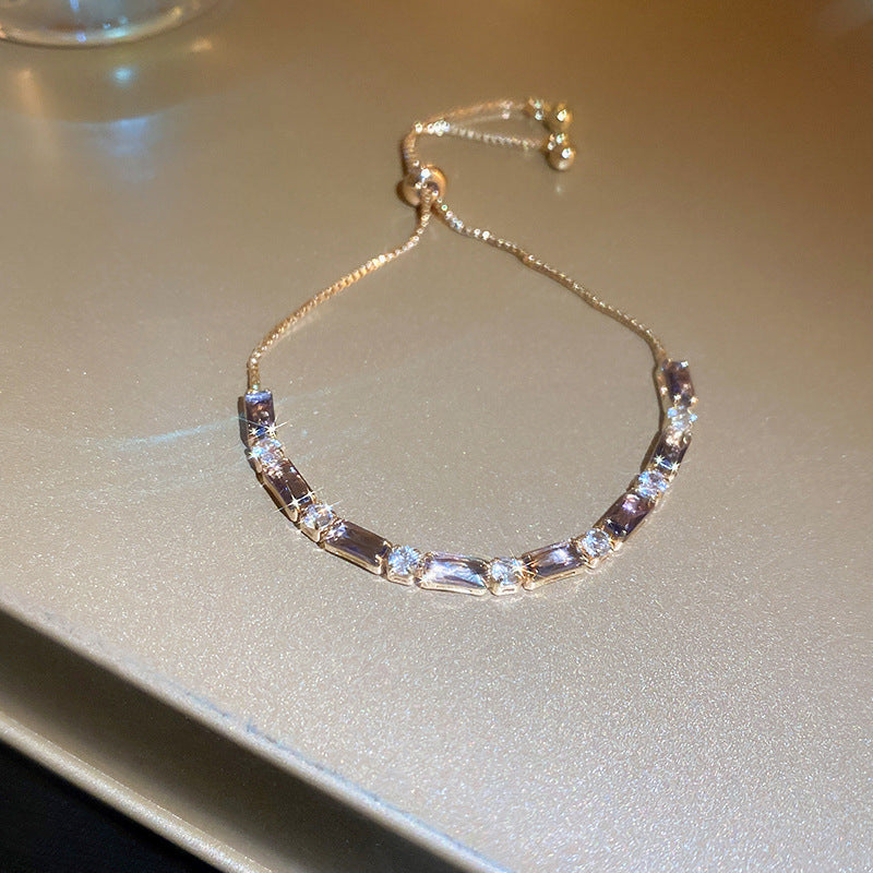 Vintage Geometric Zircon Bracelet Series – Minimalist Chic Elegance