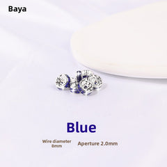 925 Silver Running Rings & Rhinestone Rondelle Spacers