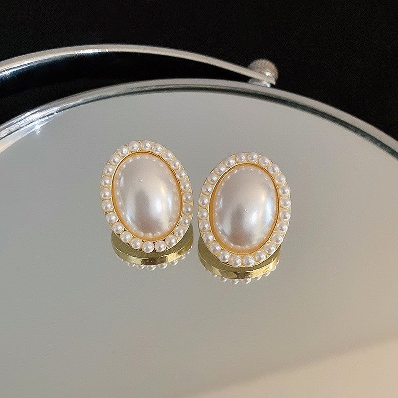 Vintage Pearl Stud Earrings Series – Courtly Chic Light Luxury