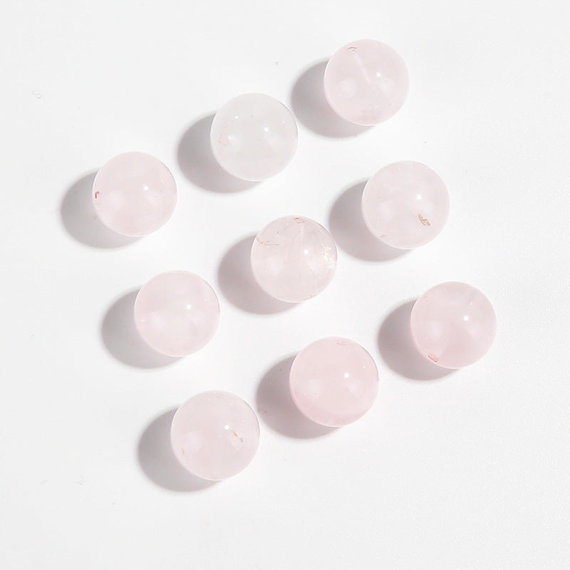 Snow Phantom Quartz round beads with frosty, snowflake-like inclusions—Frost-Mist Bloom (10/12 mm).