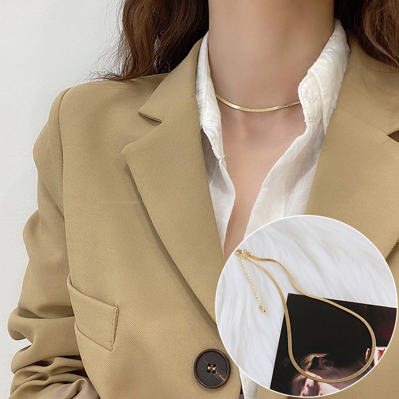 Versatile Minimalist Titanium Steel Pearl Pendant Necklace