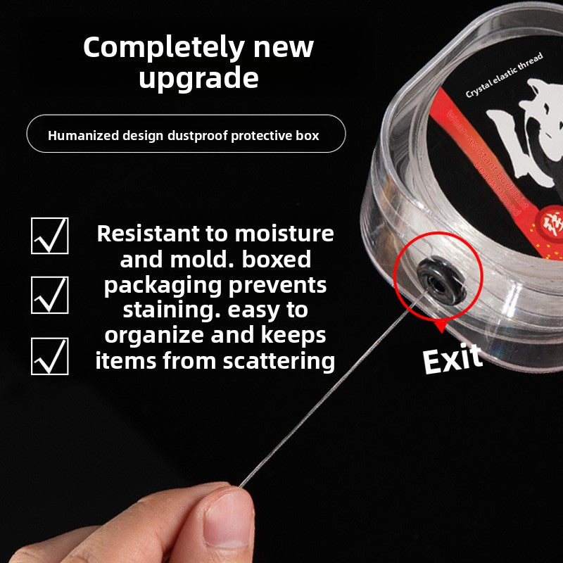 Crystal Elastic Beading Cord – Clear Stretch Jewelry String (0.5–1.5 mm, 5–120 m)