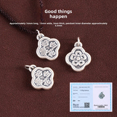 Relic Gleam 999 silver pendant, oxidized vintage finish