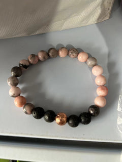 Blush Serenity — Rose Gold Lava Diffuser Bracelet