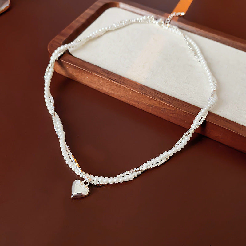 Artificial Silver Fragment Pearl Choker