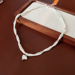 Artificial Silver Fragment Pearl Choker