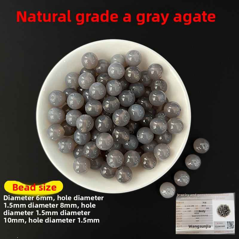 Crystal × Jade × Chalcedony × Agate | DIY Loose Round Beads