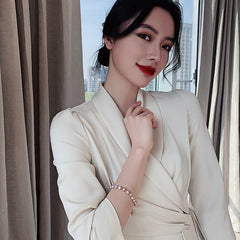 Baroque Freshwater Pearl & Crystal Bracelet Collection – Korean Chic Light Luxury