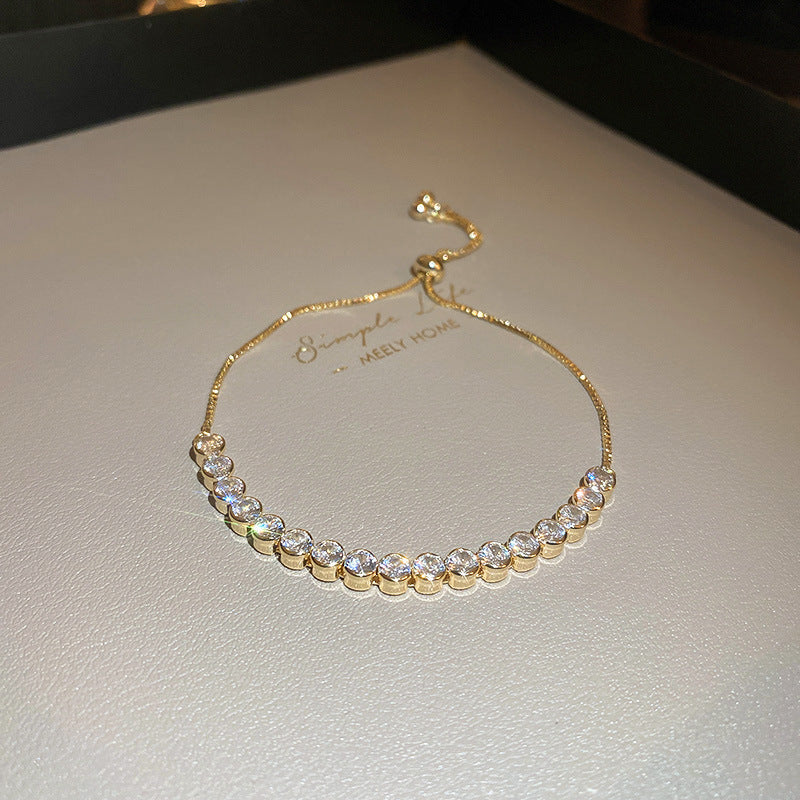 Vintage Geometric Zircon Bracelet Series – Minimalist Chic Elegance