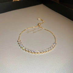 Vintage Geometric Zircon Bracelet Series – Minimalist Chic Elegance