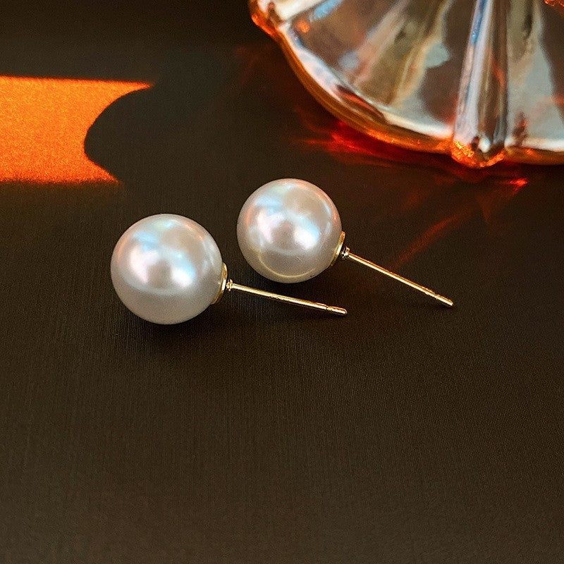 Vintage Pearl Stud Earrings Series – Courtly Chic Light Luxury