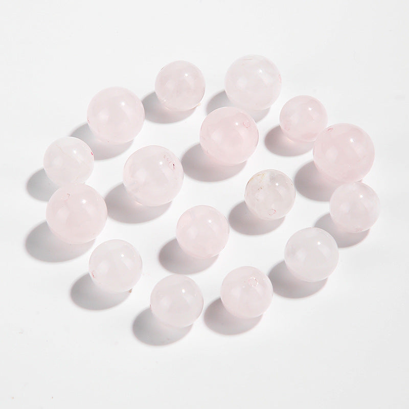 Snow Phantom Quartz round beads with frosty, snowflake-like inclusions—Frost-Mist Bloom (10/12 mm).